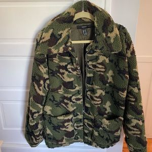 Forever 21 oversized teddy bear jacket